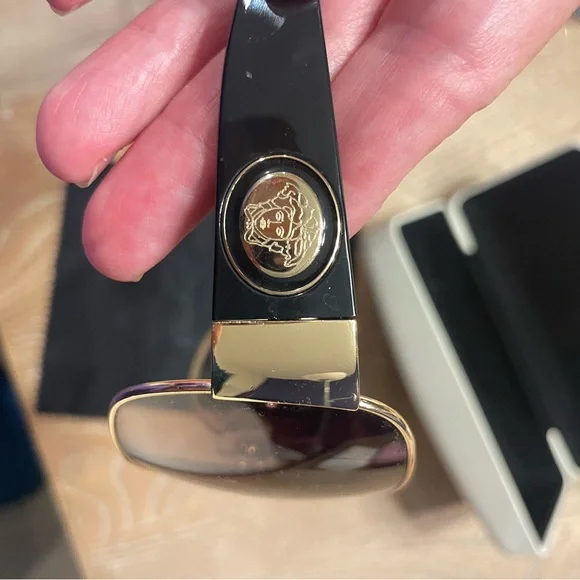 Versace Gold Frame Sunglasses with Brown Lenses